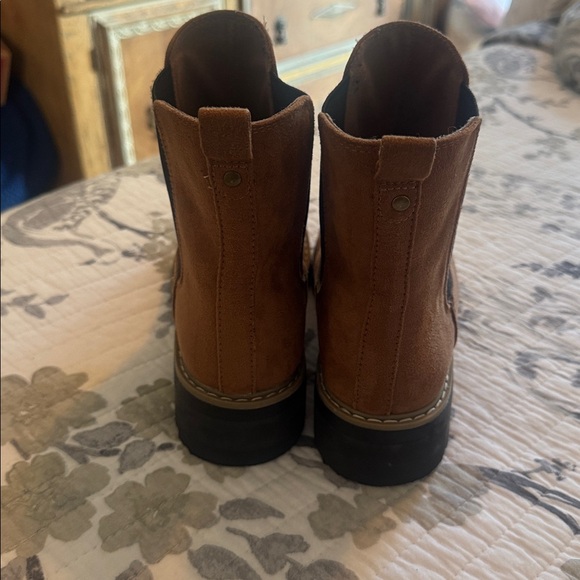 Camel Brown Suede Chelsea Boots - Picture 4 of 6